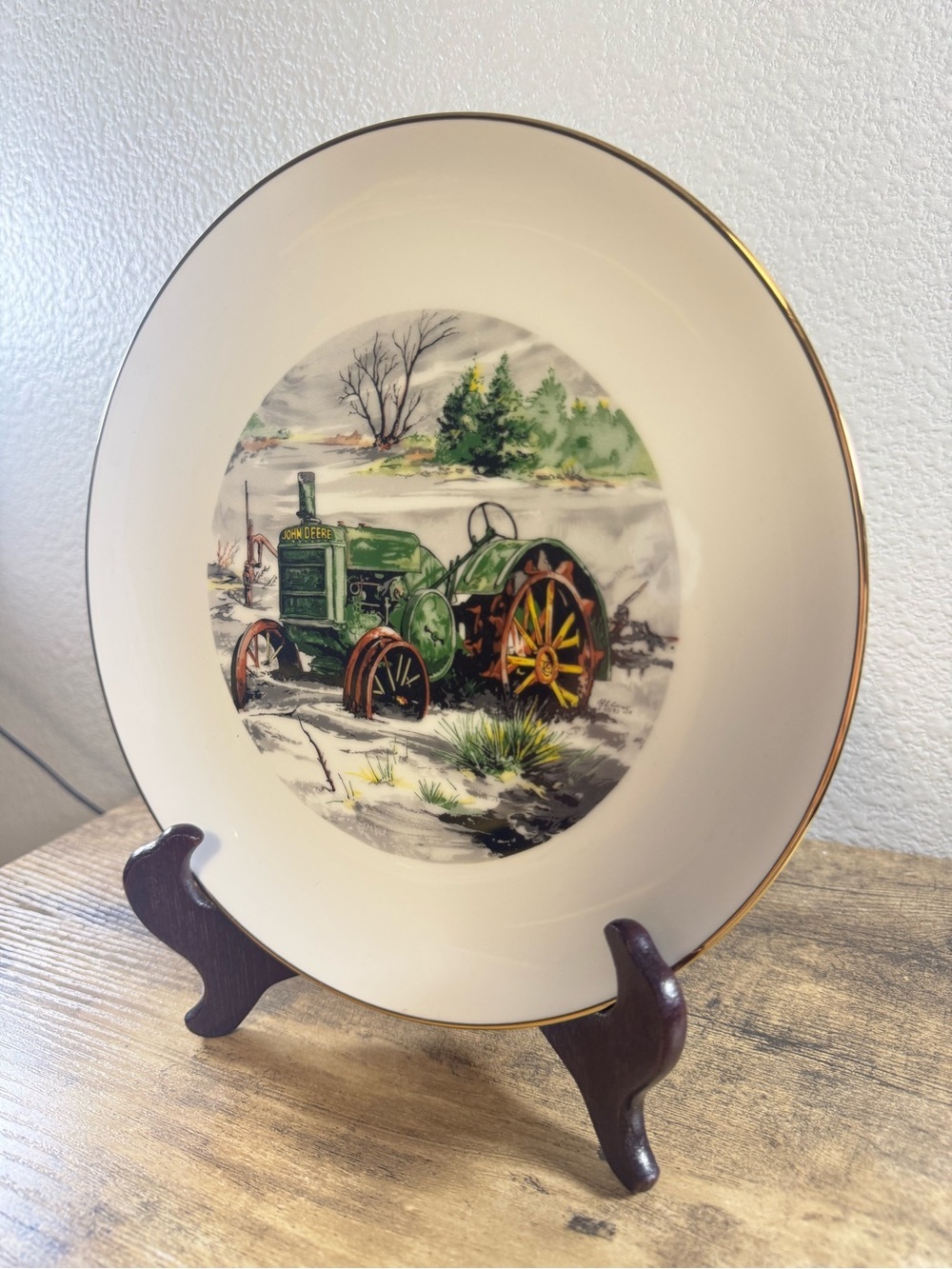 John Deere “Snowbound” Collector Plate 1984 Raymond L. Crowe Limited Edition - Picture 6 of 10